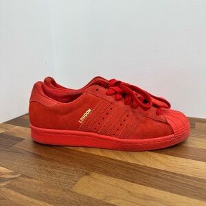 Adidas Superstar originals, 80s London Red Sneakers Urban Outfitters Sz 7